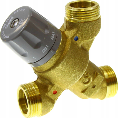 Valvul termostatike përzierse Caleffi 5202, 3/4", 20-43°C, bronz