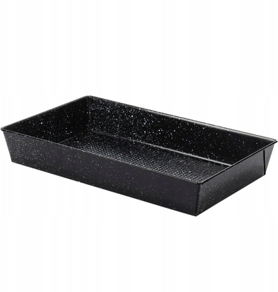 Tepsi për pjekje Vilde, granit, 39.5 x 24 x 6 cm, e zezë