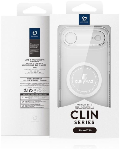 Mbrojtëse telefoni Dux Ducis Clin Mag për iPhone 17 Air, MagSafe, transparente