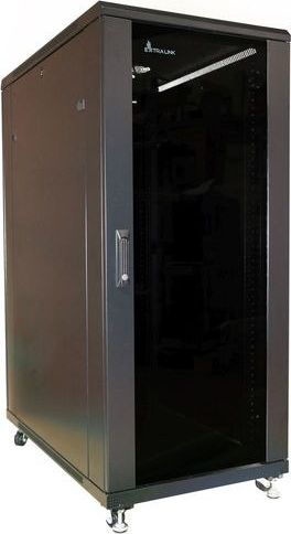 Кабинет рек стоечки ExtraLink 19" 27U EX.11366, метален, со стаклена врата