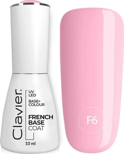 Bazë ndërtuese thonjsh Clavier French Base, 10ml, rozë natyrale