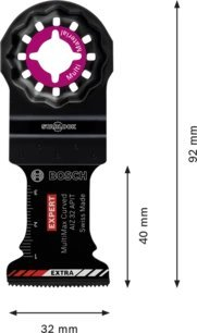 Сет сечила plunge за мултимал Bosch Expert AIZ 32 APIT, Starlock, 32mm, 5 парчиња, црн