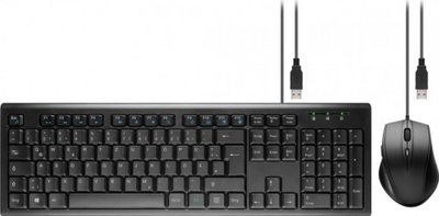 Set tastierë dhe mi Wentronic Goobay 96493, USB, me kabllo, i zi