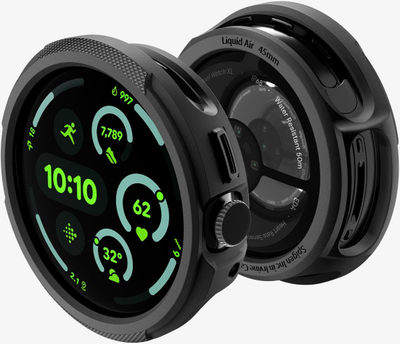 Mbulesë ore inteligjente Spigen Liquid Air me stand, për Google Pixel Watch 4 41mm, matte, e zezë