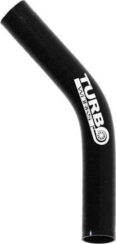 Lidhës silikoni TurboWorks G Elbow 45°, 35mm, i zi