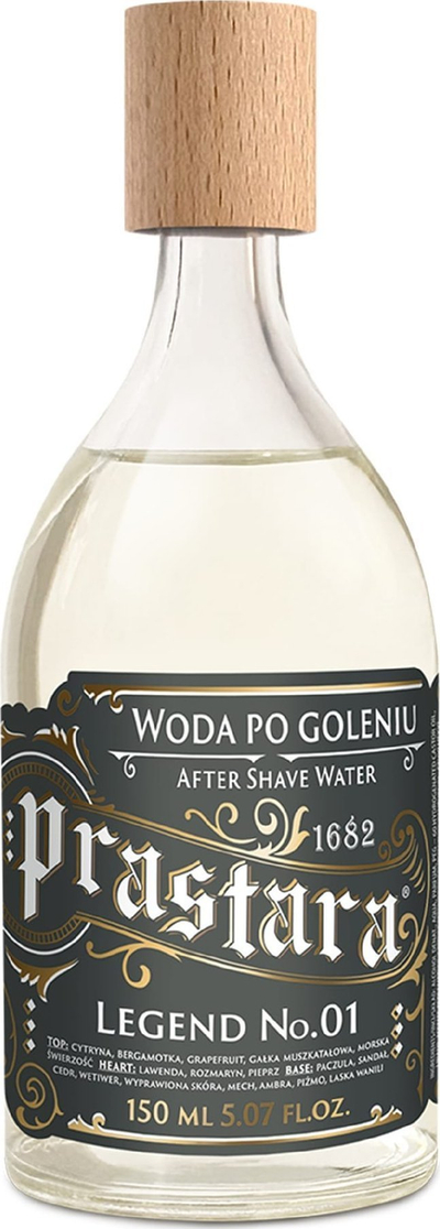 Lëng pas rrojtjes Prastara Legend No.01, 150ml, aromë druri dhe agrumesh