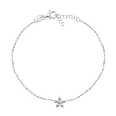 Byzylyk argjendi BRILIO BRC185W, varëse yll, gurë cubic zirconia, argjend