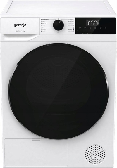 Tharëse rrobash Gorenje DHNA93/PL, 9 kg, me pompë nxehtësie, e bardhë