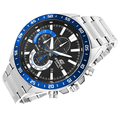 Машки часовник Casio Edifice EFV-620D-1A2VUEF, хронограф, не’рѓосувачки челик, сребрена боја