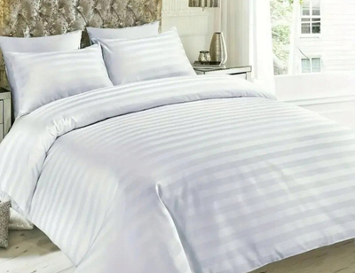 Сет постелнина Posten Bedding Damask Satin Dogs, 200x220, бела