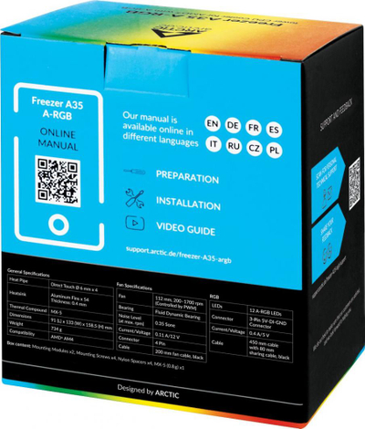 Ftohës CPU Arctic Freezer A35 A-RGB (ACFRE00115A), i zi