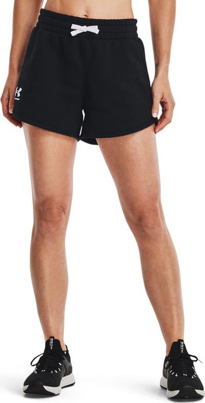 Pantallona të shkurtra sportive Under Armour Rival Fleece W 1369858-001, për goca, pambuk polyester, të zeza