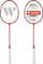 Set badminton Wish Alumtec 5566, 4 raketa, rrjetë me çantë, kuqe blu