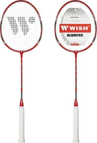 Set badminton Wish Alumtec 5566, 4 raketa, rrjetë me çantë, kuqe blu