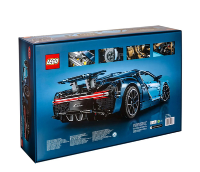 Set ndërtimi LEGO Technic 42083 Bugatti Chiron, model 1:8, dy-ngjyrësh blu