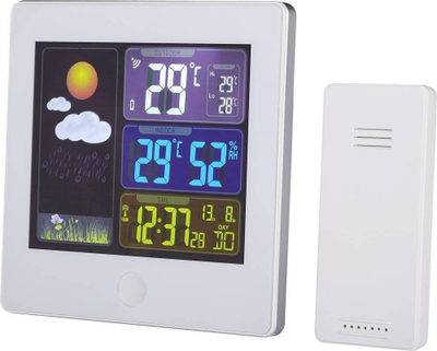 Stacion moti TFA SUN 35.1133.02, ekran me ngjyra, sensor pa kabllo, gri