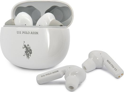 Bluetooth слушалки U.S. Polo USTWS1WH, TWS, ANC, бели