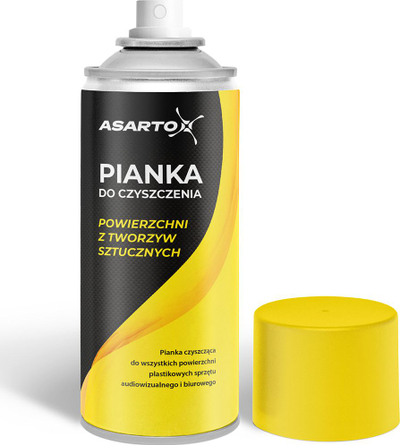 Shkumë pastrimi antistatike Asarto Freestyle, për plastikë, 400ml, e verdhë