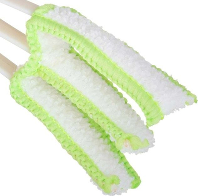 Furçë pastrimi për grila ajrimi makine, mikrofibër, me tre krahë, jeshile