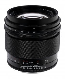 Objektiv Voigtlander Nokton 75mm f/1.5 Aspherical për Canon RF, ngjyrë e zezë