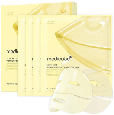 Маска гел за лице Medicube Kojic Acid Turmeric Brightening, сет 4x28g