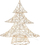 Pemë dekorative LED Koopman Tree, 40 cm, dritë e ngrohtë, ngjyrë ari