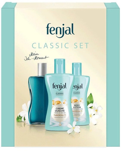 Set për kujdesin e trupit Fenjal Classic, qumësht dushi 200ml, losion trupi 200ml, vaj banje 125ml