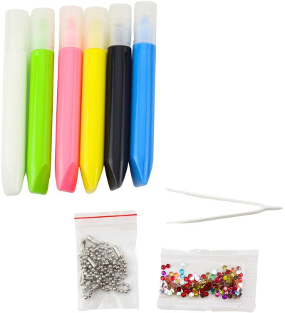 Set kreativ DIY me dinozaurë, 6 varëse çelësash, 6 stilolapsa xheli, shumëngjyrësh
