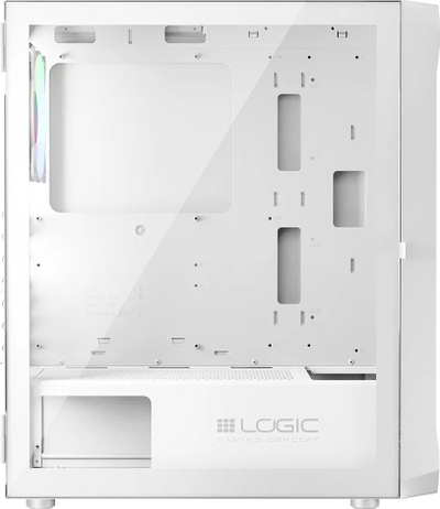 Kasë Logic Concept Portos ARGB, e bardhë, Midi Tower