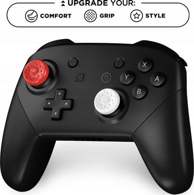 Kapakë analogësh Kontrol Freek No Slip, për Switch Pro Controller, set 8 copë, të zinj