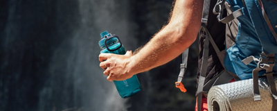 Shishe sportive KiCA SB01, 1000 ml, plastik PC, e bardhë