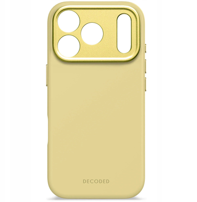 Mbulesë silikoni Decoded Backcover për Apple iPhone 17 Pro, kompatibile MagSafe, e verdhë