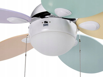 Ventilator tavani WEBER me llambë LED, me telekomandë, shumëngjyrësh