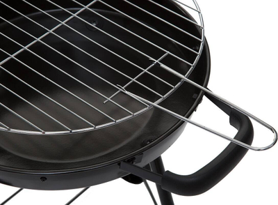 Barbekjo me qymyr Neka Juna, diametër 34 cm, me rrota, e zezë