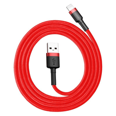Kabllo USB Baseus Cafule USB A në Lightning, 1m, e kuqe