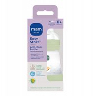 Biberon MAM Perfect Start Anti-Colic, 160ml, vetë sterilizues, jeshil