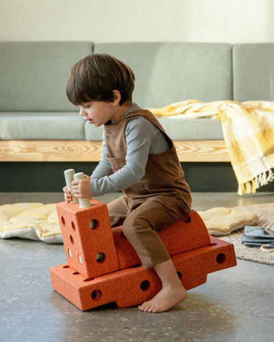 Set ndërtimi për fëmijë MODU Explorer, modular, ngjyrë portokalli dhe e gjelbërt