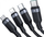 USB кабел Џојрум 4 во 1 JR FC1A1, 1.2m, USB A во Лајтнинг 2x USB C Микро USB, сива