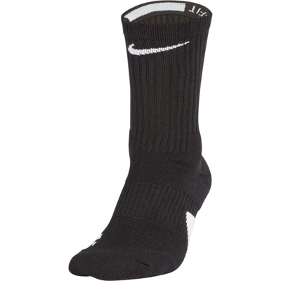 Çorape basketbolli Nike Elite Crew për burra, të zeza me të bardha