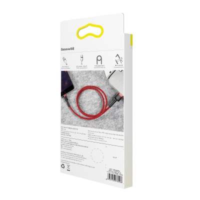 Kabllo USB Baseus Cafule USB A në Lightning, 1m, e kuqe