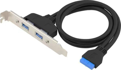 Адаптер USB Conceptronic EMRICK11B, 19-пин во 2x USB A, 5Gbps, црн