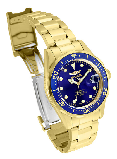 Orë elegante për meshkuj Invicta Pro Diver, e artë
