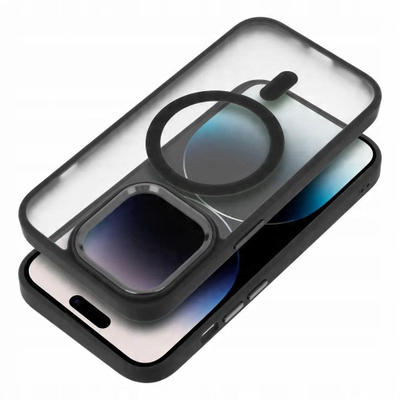 Futrollë Matte Mag Cover për Samsung S25, rri me MagSafe, e zezë