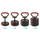 Kettlebell Eb Fit Composite, 10 kg, peshë e rregullueshme, e zezë me të kuqe