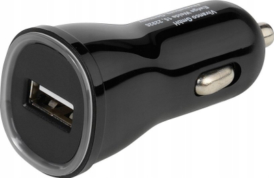 Karikues makinë Vivanco CCVVUSB21ABK, 1x USB, 12W, i zi