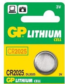 Bateri litiumi GP CR2025, 3V, paketim 1 copë