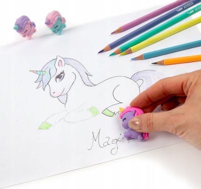 Set shkollor Kidea Unicorn, 9 pjesë, ngjyra pastel