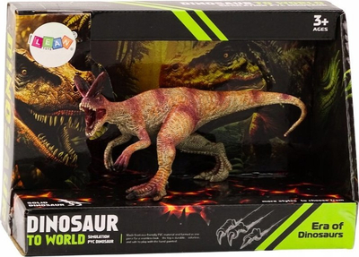 Figurë koleksionuese LEAN Toys Dinosaur Dilophosaurus, 1 copë, e kuqe