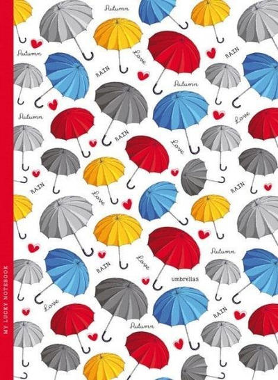 Fletore Notebook FRESH Umbrellas, 145x197 mm, 48 fletë, me katrorë
