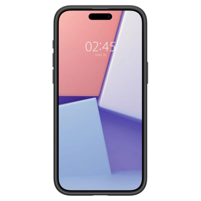 Mbulesë telefoni Spigen Ultra Hybrid për iPhone 15 Pro, transparente, kundër zverdhjes, me kornizë t’zezë